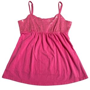 Pink Sequin Y2k tank top